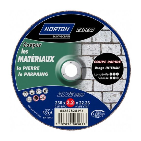 Disque à tronçonner matériaux Ø230