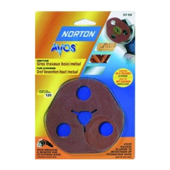 3 disques Avos Décapage meuleuse d'angle Ø115mm Grain 120 - NORTON