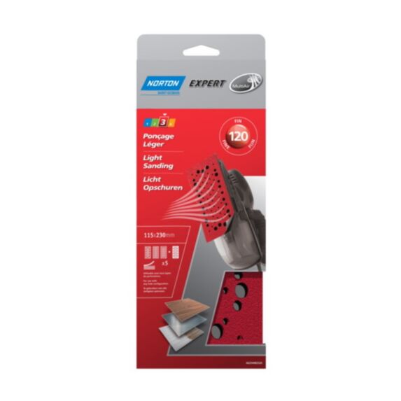 5 patins multi-Air 115x230 Grain 120 - NORTON