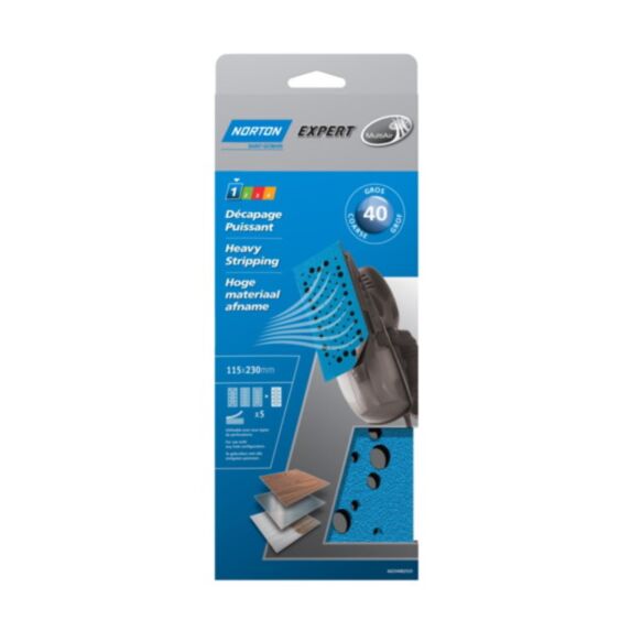 5 patins Norton Multi-Air 115x230 Grain 40