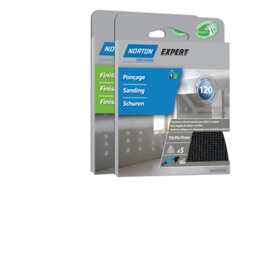 Patins machine Delta finition plâtre 95x95x95mm Grain 220 - NORTON