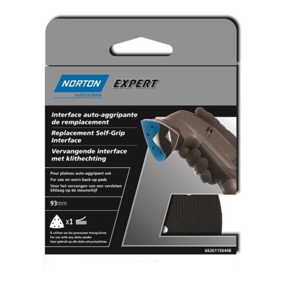 Kit remplacement de plateau ponceuse triangle 95x95x95mm - NORTON