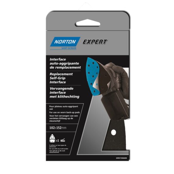 Kit remplacement de plateau ponceuse delta 102x152mm - NORTON