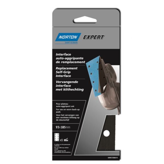 Kit remplacement de plateau ponceuse rectangle 93x185mm - NORTON