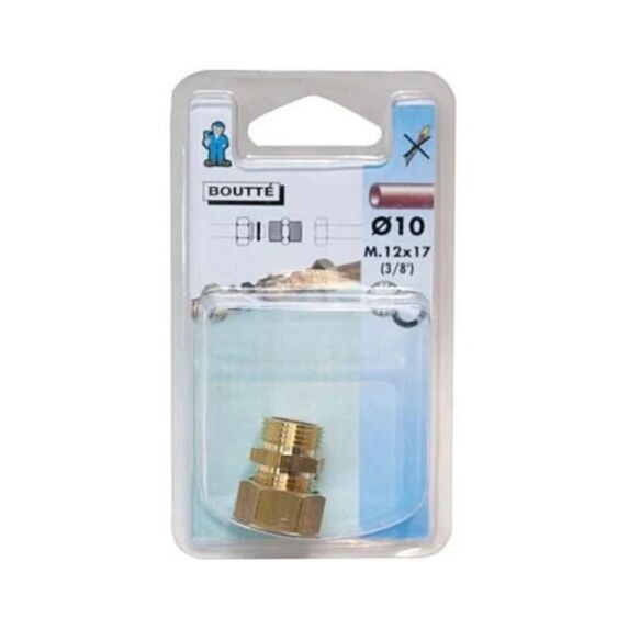 Raccord instantané laiton mâle 12x17 Ø10 - 1118297 - BOUTTE