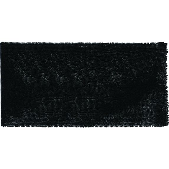 Tapis salle de bain Shiny 60x120cm noir argenté