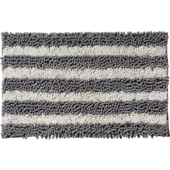 Tapis de Bain Antidérapant Otello Polyester 50x80cm Gris - GUY LEVASSEUR