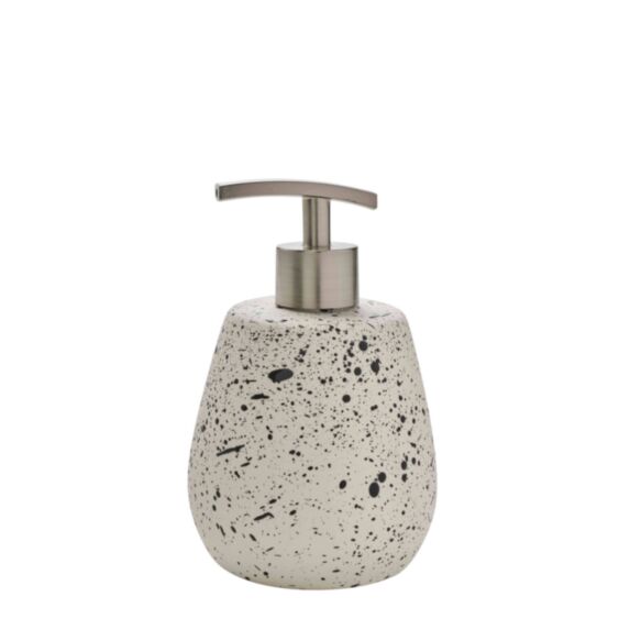 Distributeur de savon Demy céramique tacheté naturel/noir