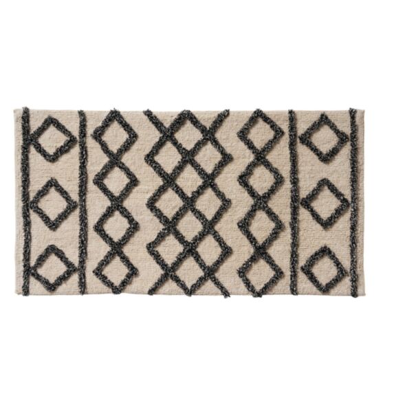 Tapis de Bain Izza Coton 60x120cm Noir - GUY LEVASSEUR