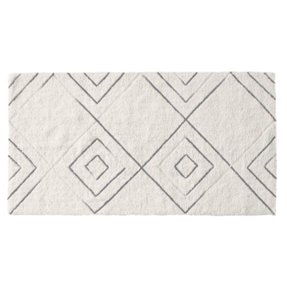 Tapis de Bain Hexago Coton 60x120cm Ivoire - GUY LEVASSEUR
