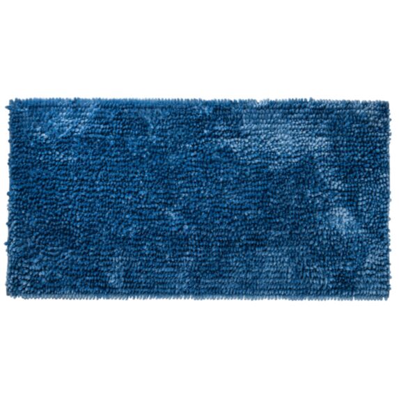 Tapis de bain fantaisie Silky 60x120cm bleu - LEVASSEUR