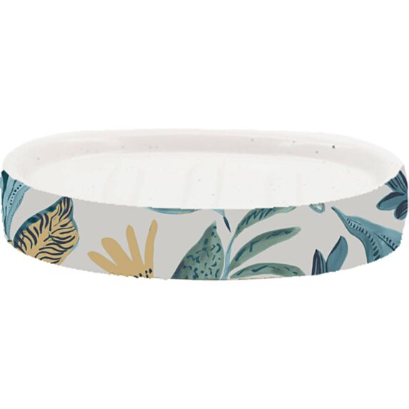 Porte savon Jungle céramique bleu - LEVASSEUR