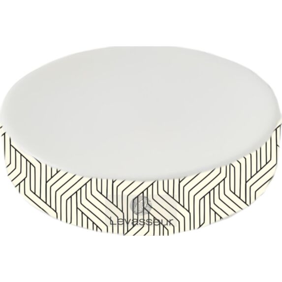 Porte savon Urbain céramique noir et blanc - LEVASSEUR
