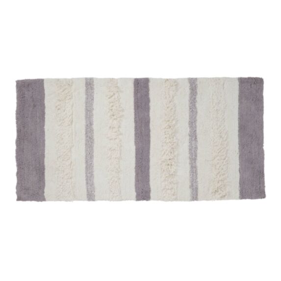 Tapis de bain fantaisie Chris coton tufté gris 60x120cm