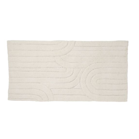 Tapis de bain fantaisie Rétro coton tufté ivoire 60x120cm