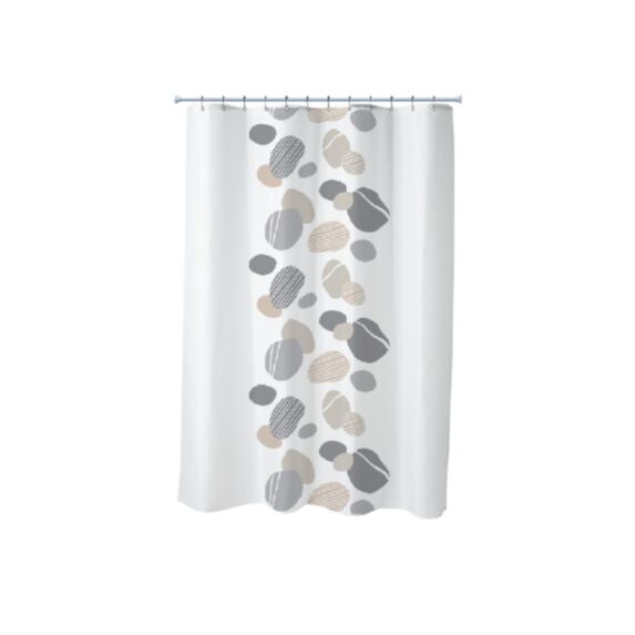 Rideau de douche Zen 180x200cm gris - LEVASSEUR