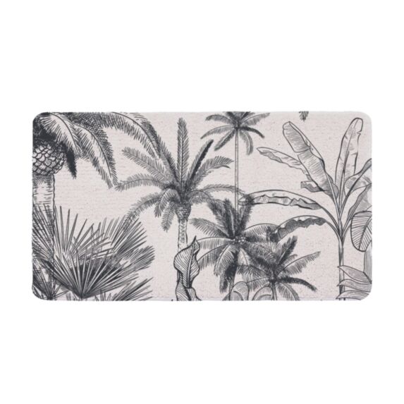 Tapis de Bain Jungle noir/blanc 60x120cm - GUY LEVASSEUR