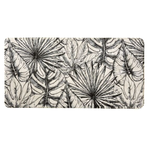 Tapis de bain Tropic 60x120 noir/blanc imprimé - LEVASSEUR