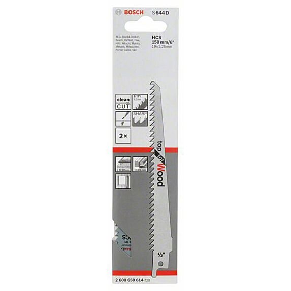 Lames S 644 D- 2 pièces - BOSCH