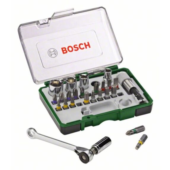 Set de vissage 27 pièces + clé à cliquet PROMOLINE - BOSCH