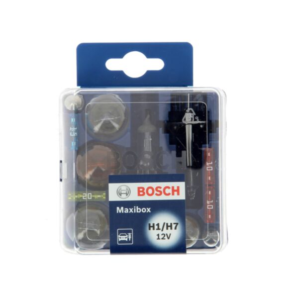Coffret 8 lampes + 4 fusibles Maxibox H1/H7 12V H1/H7 - BOSCH
