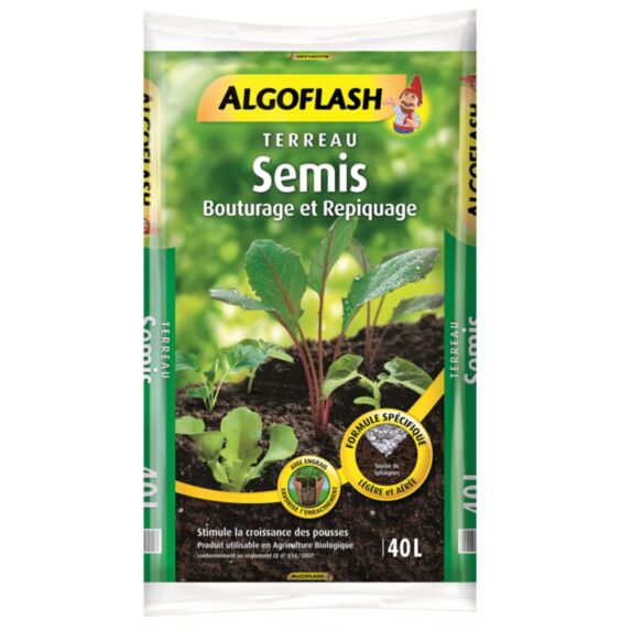 Terreau semis, bouturage & repiquage 40 L - ALGOFLASH