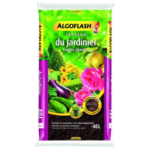 Terreau du jardinier Toutes plantes 40L - ALGOFLASH