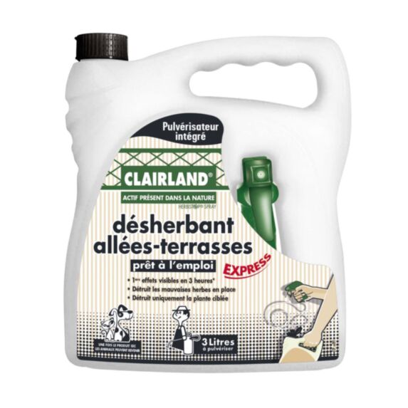 Désherbant Allées-Terrasses à pulvériser prêt à l'emploi 3L - CLAIRLAND
