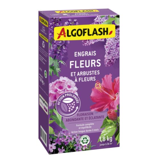 Engrais Fleurs et Arbustes à fleurs Action prolongée 1,8kg - ALGOFLASH