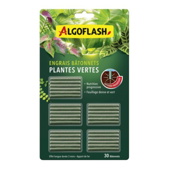 30 Engrais Bâtonnets plantes vertes - ALGOFLASH