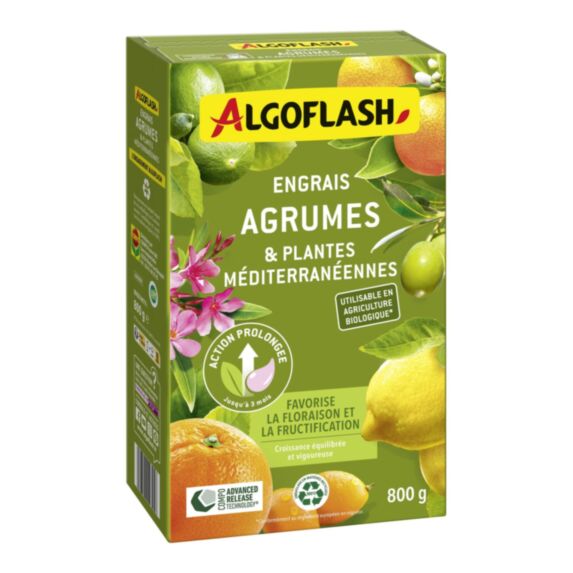 Engrais Agrumes et Plantes méditerranéennes UAB 800g - ALGOFLASH