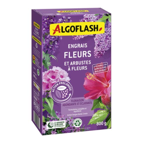 Engrais fleurs et arbustes à fleurs 800g - ALGOFLASH