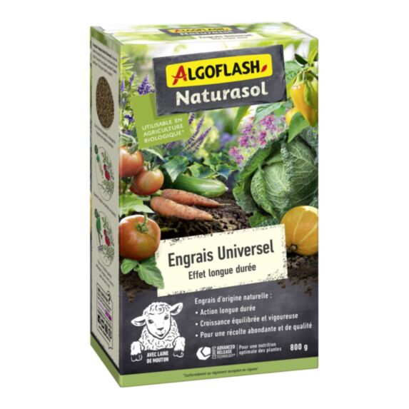 Engrais universel longue durée 800g - ALGOFLASH NATURASOL