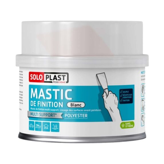 Mastic ferro élastic blanc avec durcisseur 870 g - SOLOPLAST