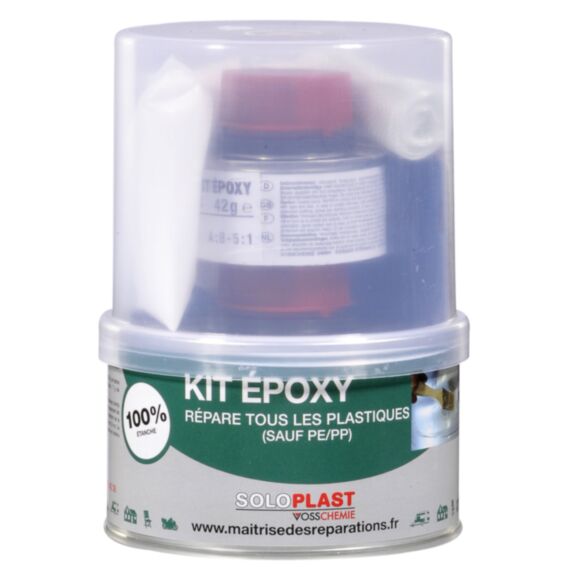 Kit de réparation epoxy blanc pour plastiques 250 g - SOLOPLAST