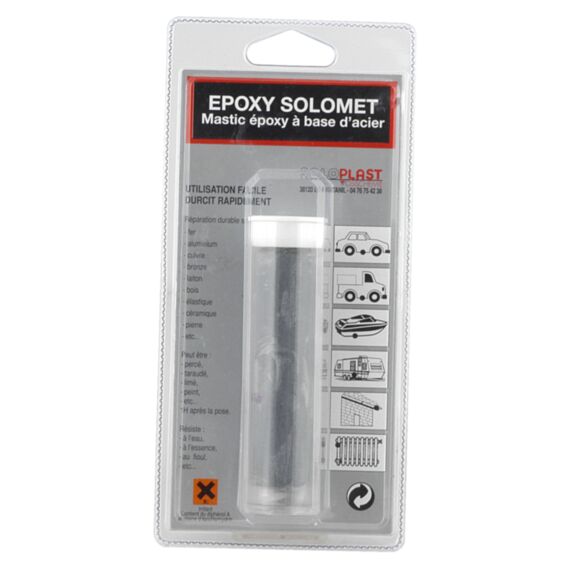 Mastic epoxy réparation acier 57 g - SOLOPLAST