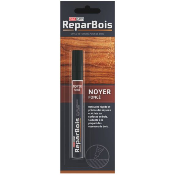 Stylo retouche bois noyer foncé 4ml - SOLOPLAST