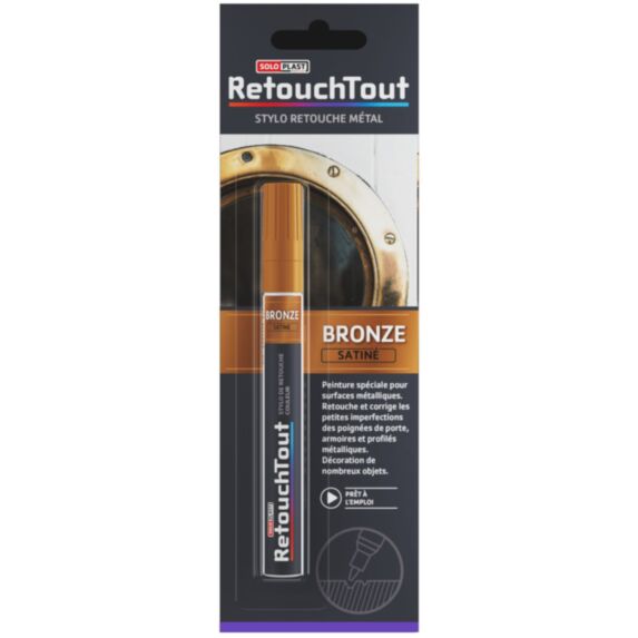 Stylo retouche métal bronze satine 10ml - SOLOPLAST