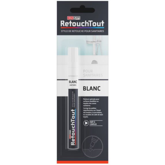 Stylo retouche sanitaires blanc 10ml - SOLOPLAST
