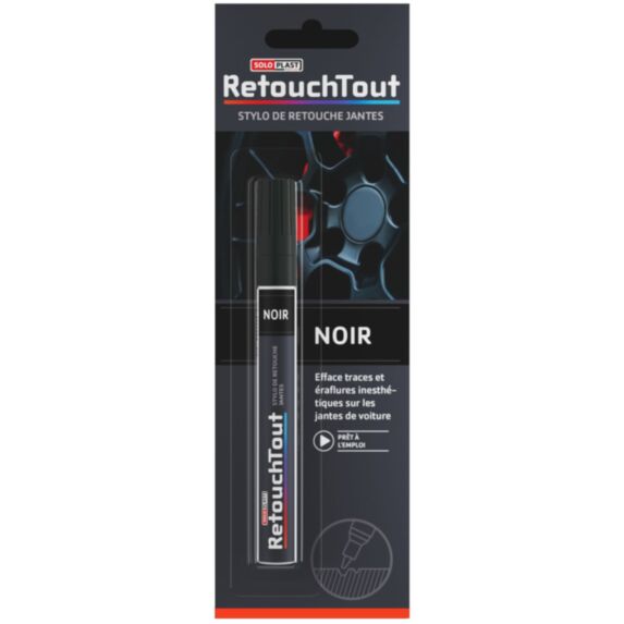 Stylo retouche jantes 10ml noir - SOLOPLAST