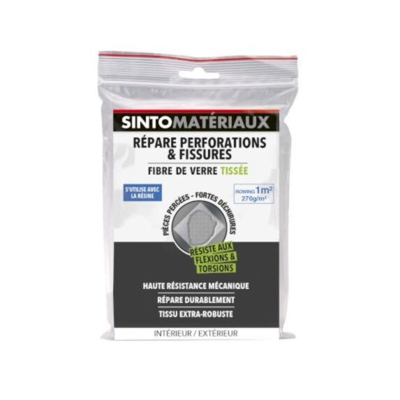 Tissu de réparation fibre de verre tissée 0,5 m²- SINTO