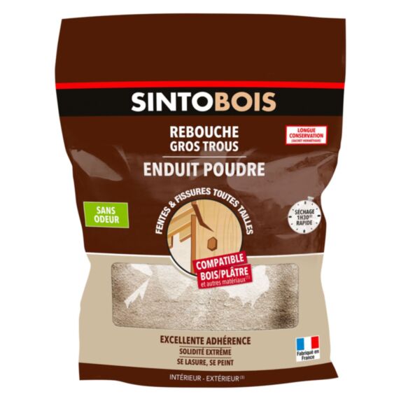 rebouche gros trous enduit poudre 1kg- SINTO