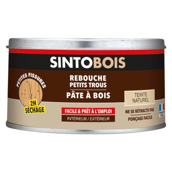 Pâte à bois Rebouche imperfections naturel 170ml - SINTO