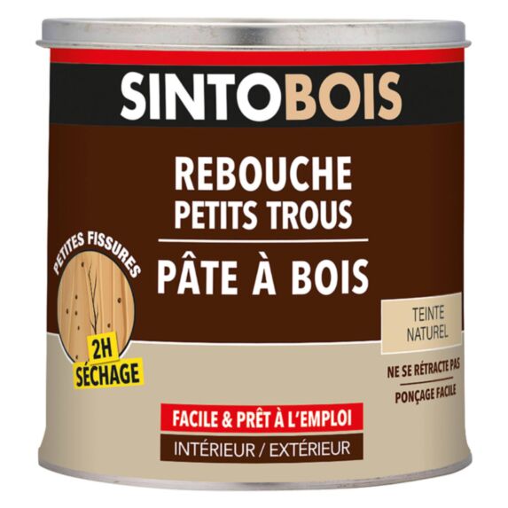 Pâte à bois Rebouche imperfections naturel 550ml - SINTO