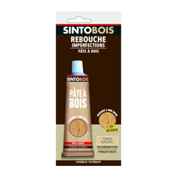 Pâte à bois Rebouche imperfections naturel 80ml - SINTO