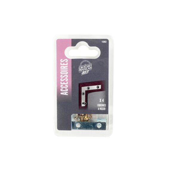 4 Équerres à visser spécial renfort de cadres