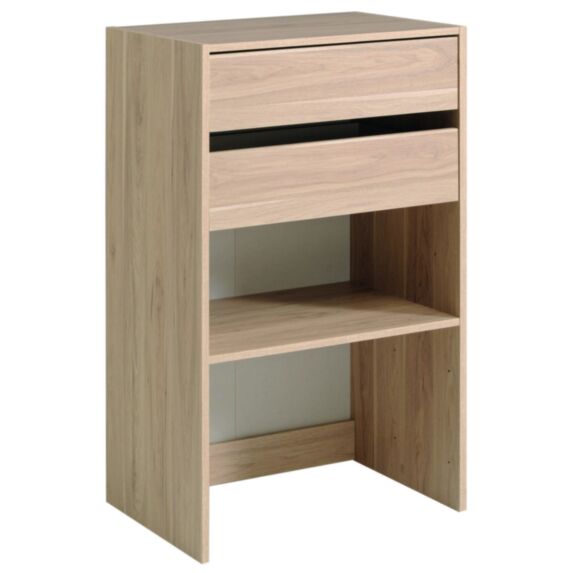 Dressing Easy Dress Colonne 2 tiroirs + étagère L60xH101xP40cm Chêne