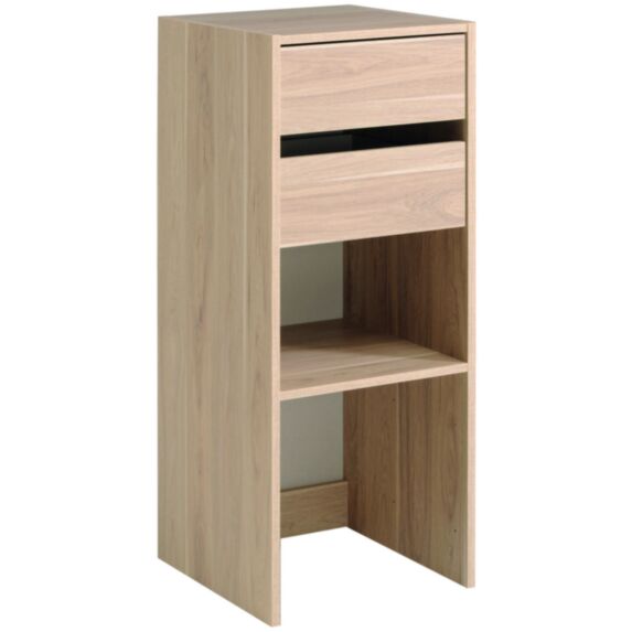 Dressing Easy Dress Colonne 2 tiroirs + étagère L40xH101xP40cm chêne