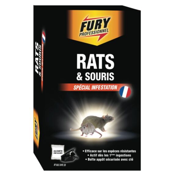 Insecticide Rats et Souris 7x20gr - FURY