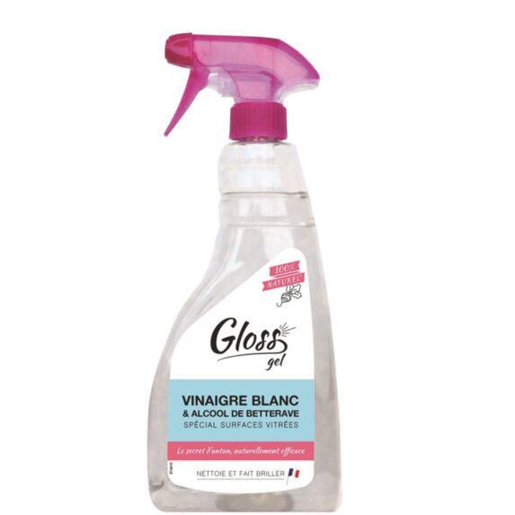 Gloss nettoyant vitres naturel au vinaigre blanc et alcool de betterave 750 ml